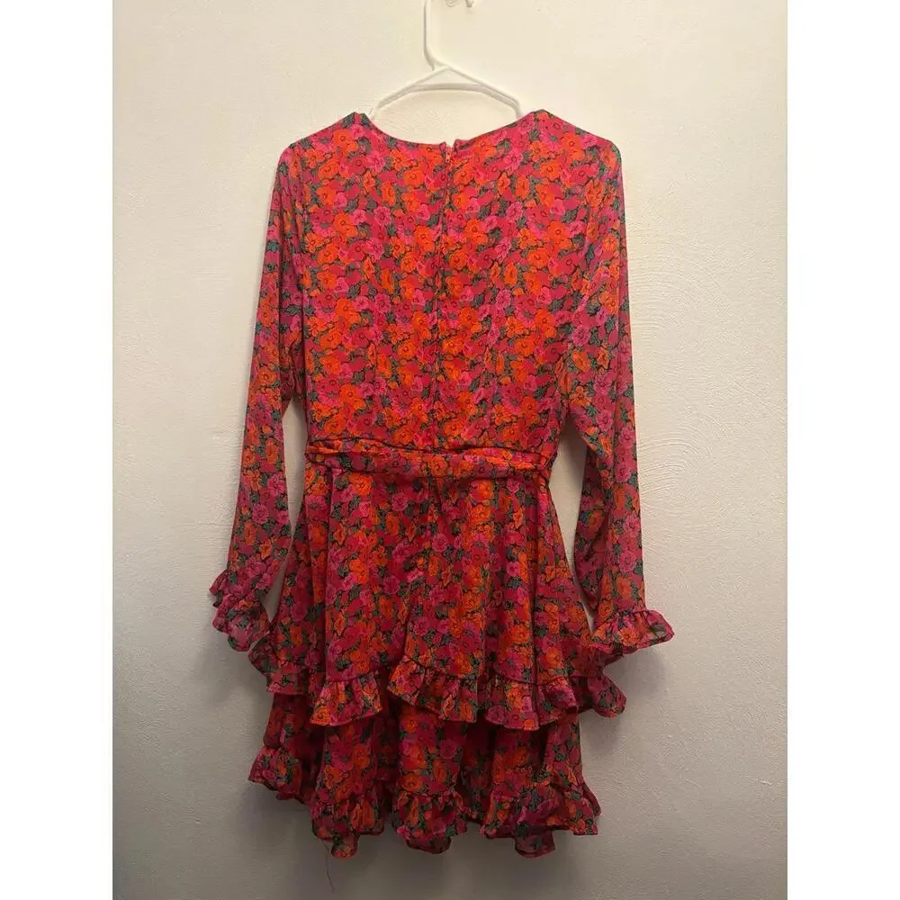 Francesca’s Collection Floral Mini Dress Size XL - Picture 2 of 9